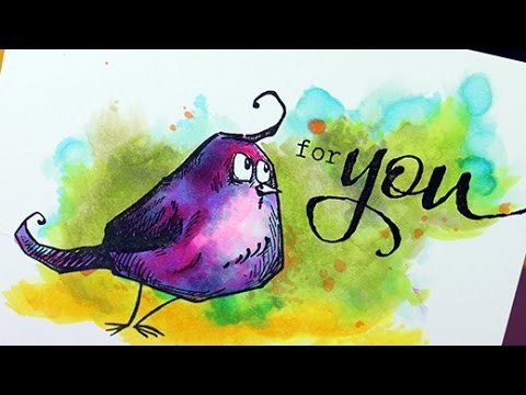 CRAZY BIRDS! Copic Markers vs Distress Inks