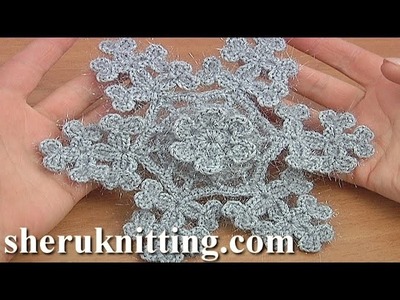 Crochet 12-Pointed Snowflake Pattern Tutorial 22 Part 2 of 2 Crochet for Christmas