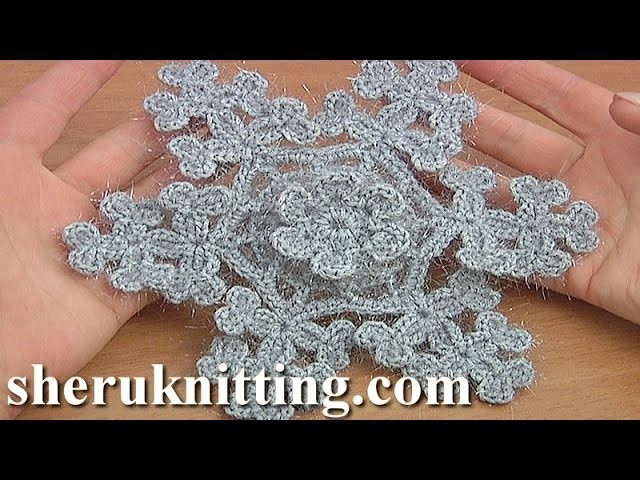 Crochet 12-Pointed Snowflake Pattern Tutorial 22 Part 2 of 2 Crochet for Christmas