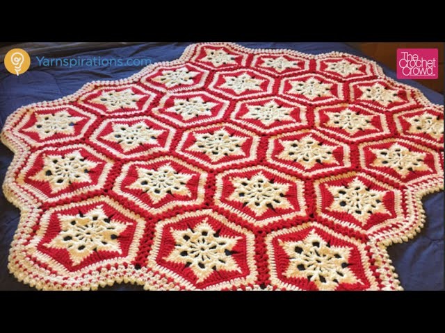 Crochet Scandinavian Snowflake Afghan Tutorial