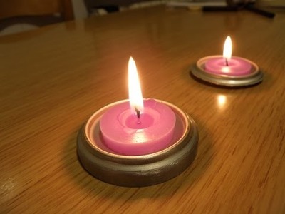 Diy .Portavelas casero con material recyclado, Handmade candle holder with recycled material.