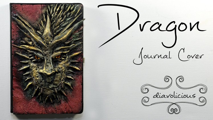 Dragon journal cover - polymer clay TUTORIAL