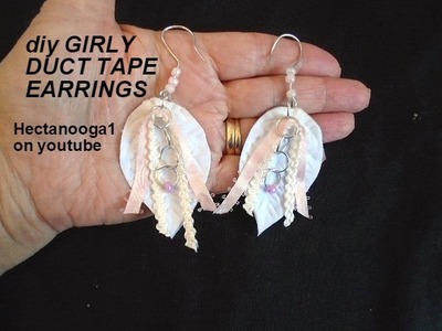 Duct tape crafts: GIRLY GIRL DUCT TAPE EARRINGS