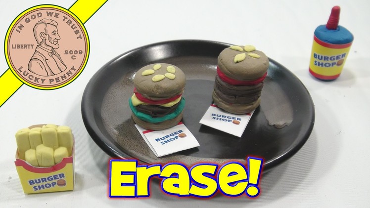 Hamburger, French Fries & Soda DIY Eraser Kit - They Work!
