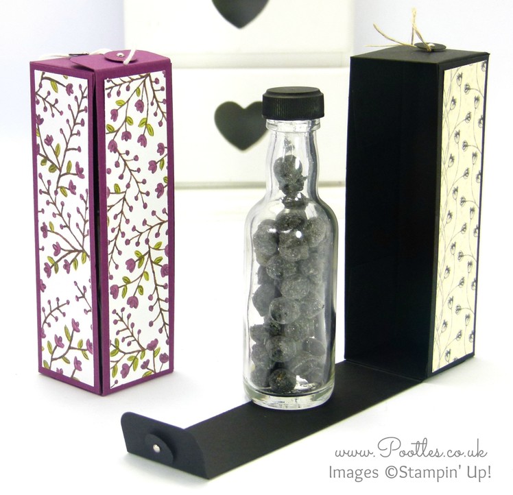 Hinged Floral Bottle Box Tutorial using Stampin' Up! DSP