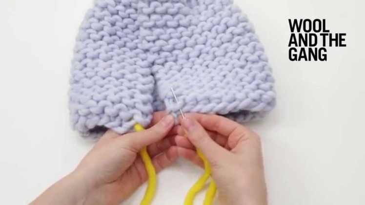 How to do an invisible vertical seam with garter stitch