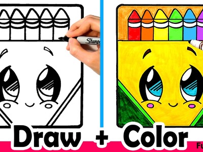 How to Draw a Crayon Box Cute + Easy