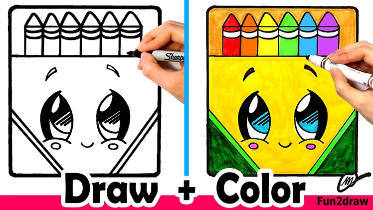 How to Draw a Crayon Box Cute + Easy