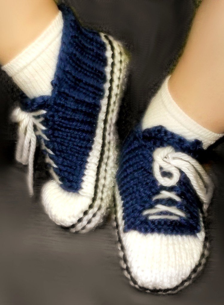 How to Loom Knit Adult Tennis Shoes