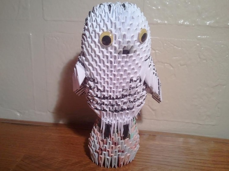 How to make 3d origami Snowy Owl