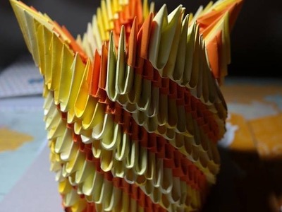 How to make a 3d origami flower vase