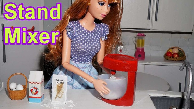 How to make a doll stand mixer (kitchen) for Barbie, Monster High, Frozen, EAH, etc