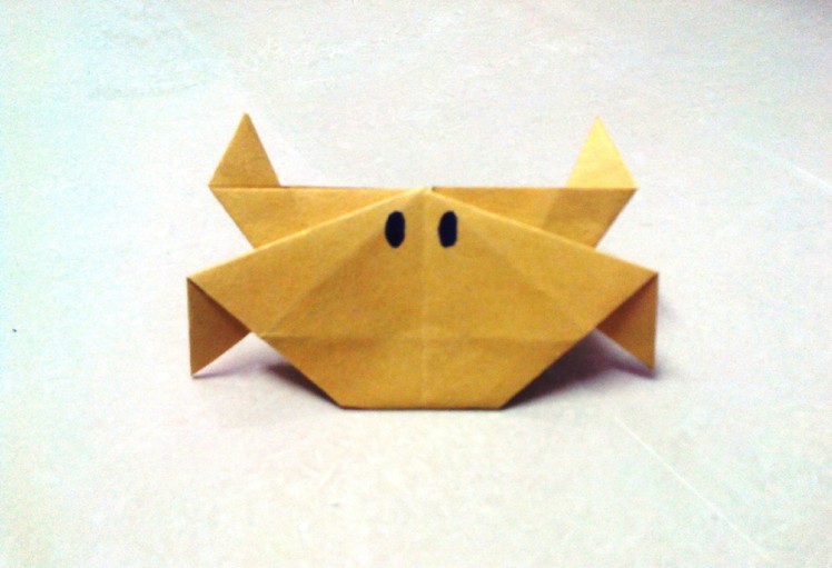 How to make an origami crab.