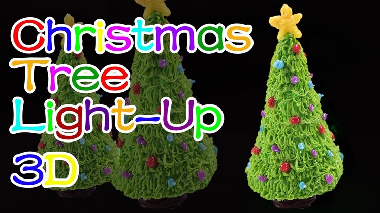 How to Make Light-Up Christmas Tree.Holiday Christmas - 3D Printing Pen Creations.DIY Tutorial