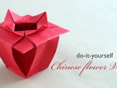 How to Make : Origami Chinese Flower Vase