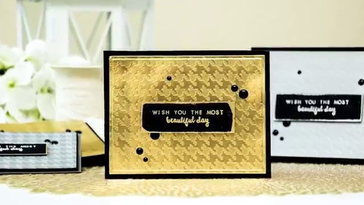 How to Use Spellbinders Houndstooth Texture Plate for Elegant Cardmaking