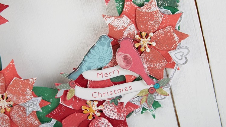 Making a Poinsettia Stamped Wreath | In The Studio