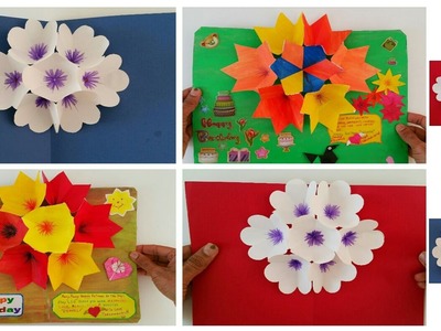 Paper Craft - 3D Popup Flower Greeting cards for Birthdays, special events &  occasions.