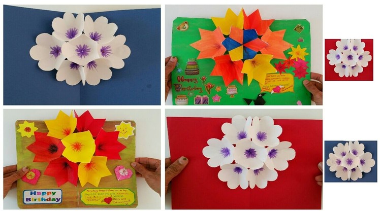 Paper Craft - 3D Popup Flower Greeting cards for Birthdays, special events &  occasions.