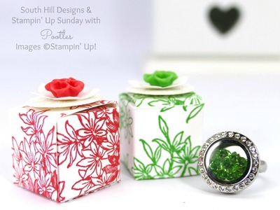 South Hill Designs & Stampin' Up! Sunday 1 Inch No Glue Ring Box Tutorial