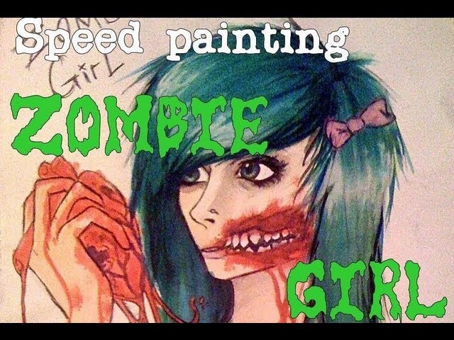 Speed painting Zombie Girl with Ghost Town