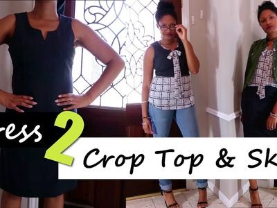 Turn a Dress into a Crop Top and Skirt the Quick Way | Sewing Tutorial | Blueprint DIY