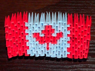 3D origami flag of Canada (Canadian flag) Tutorial