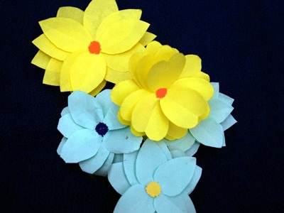 Easy paper flower making craft for children