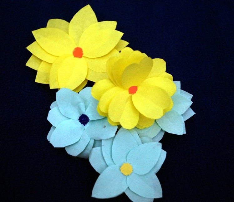 Easy paper flower making craft for children