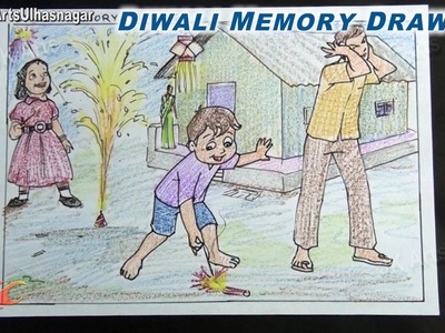 Happy Diwali Memory Drawing  | How to Draw | JK Arts 722