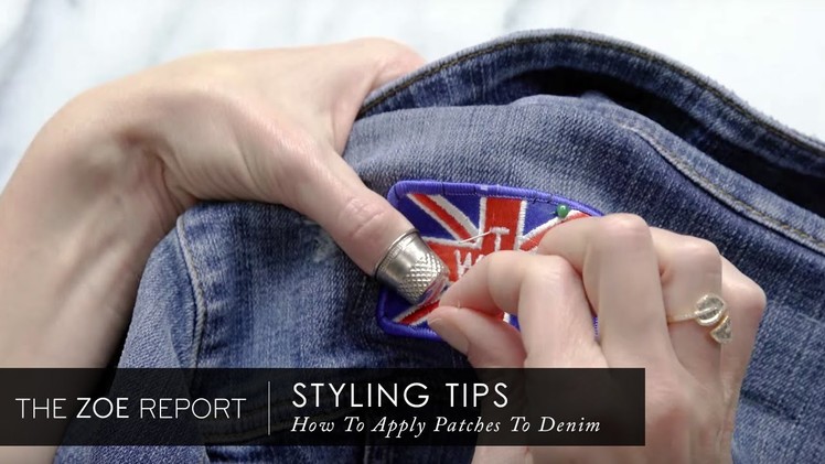 How To Apply Patches To Denim | The Zoe Report by Rachel Zoe