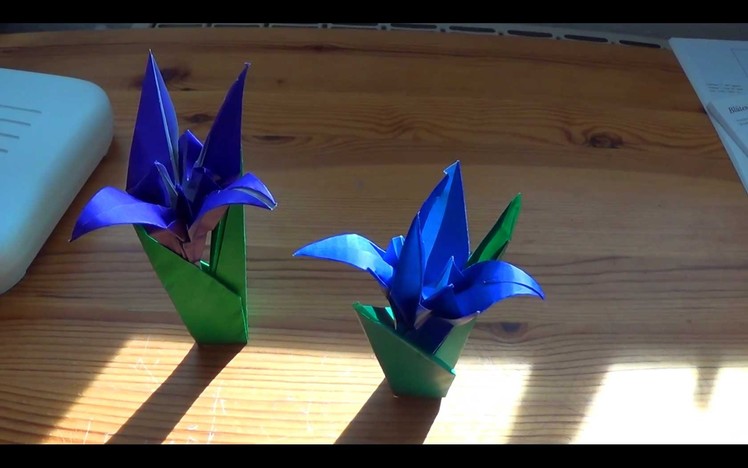 How to fold yourself an Origami Iris (flower) in less than ten minutes
