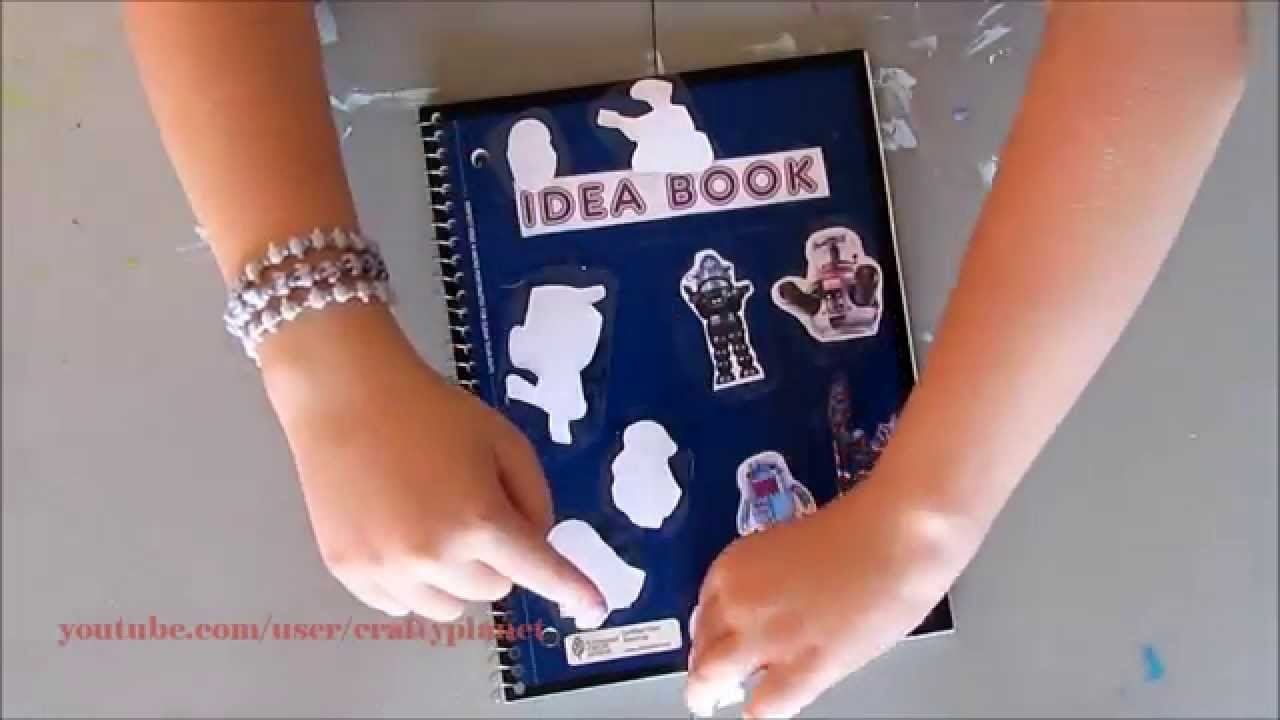 How To Make A Robot Notebook For Back To School DIY Craft - Disney Pixar Domo R2D2 C3PO
