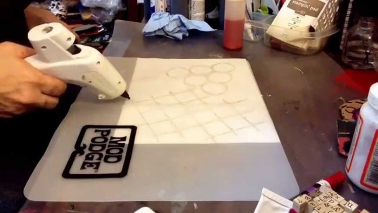 How to make Hot glue stencils part 1 with hot glue!