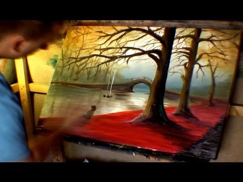 Jarduli Paintings - Under A Tree By The River - Oil Speedpainting Series