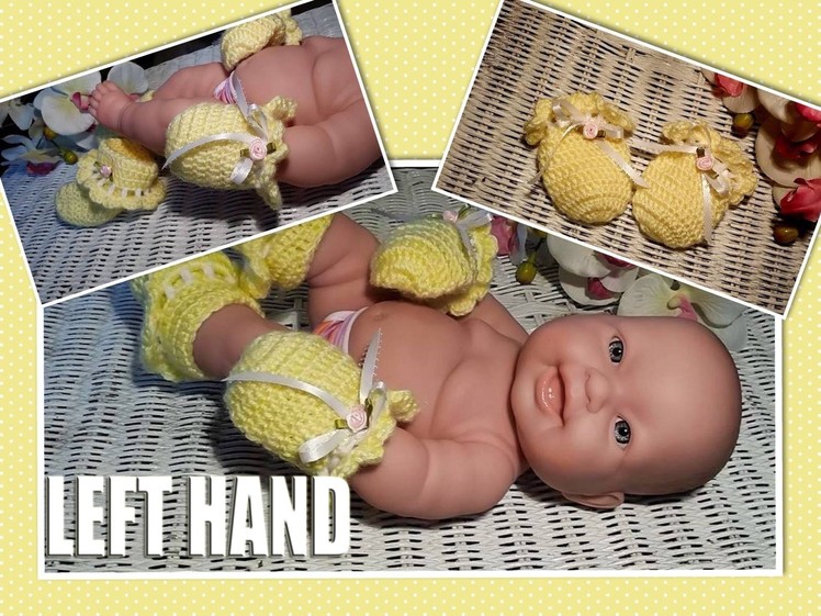 LEFT HAND~Glama's Crocheted Newborn Baby Mittens