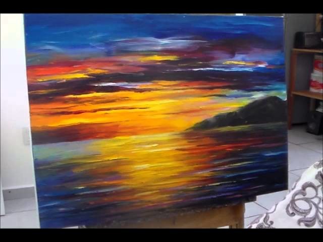 Leonid Afremov paint Seascape painting