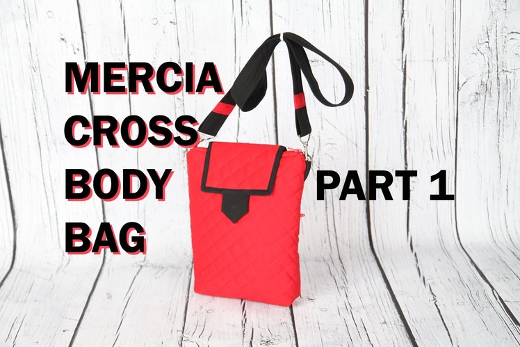 Mercia cross body messenger bag - Quilted with zip closure.DIY bag VOL 28a