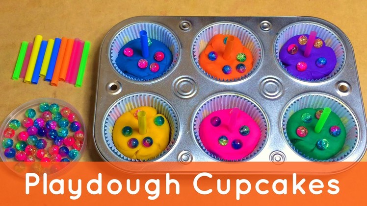 Playdough Cupcakes -  Preschool Activity For Fine Motor Development and Sensory Play
