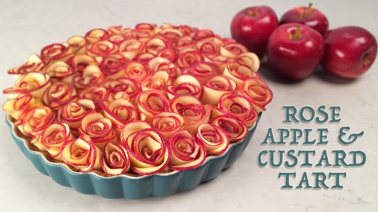 ROSE APPLE CUSTARD TART RECIPE by Ann Reardon How To Cook That ROSE DESSERT