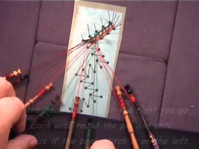Bobbin Lacemaking - How to work a back stitch