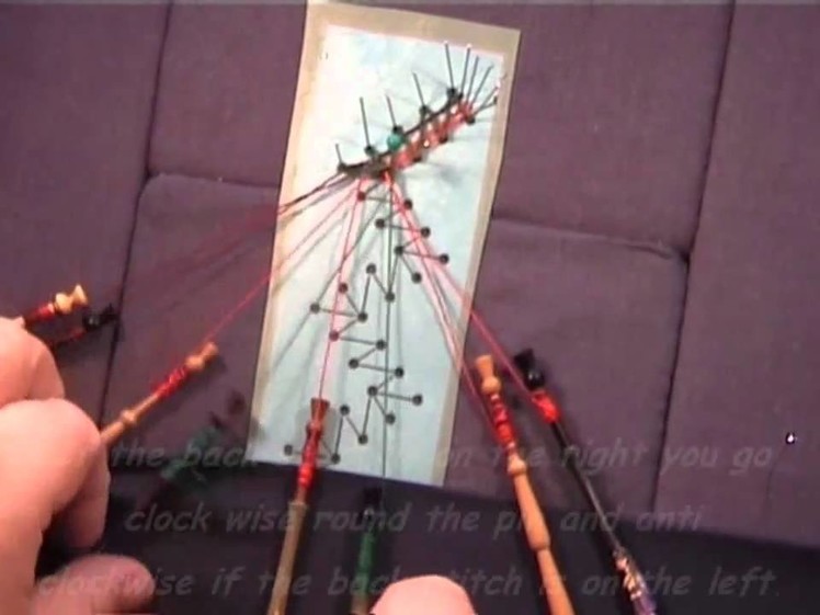 Bobbin Lacemaking - How to work a back stitch