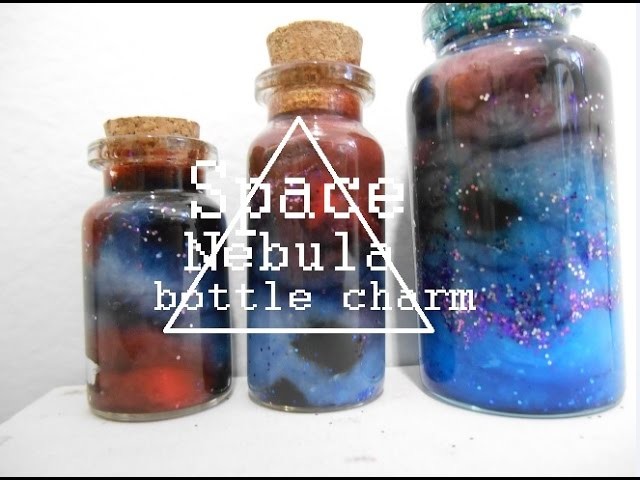 Bottle charm: Space Nebula gradient bottle charm
