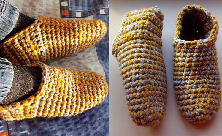 Crochet slippers