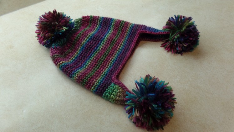 #Crochet Womens PomPom Hat Beanie TUTORIAL