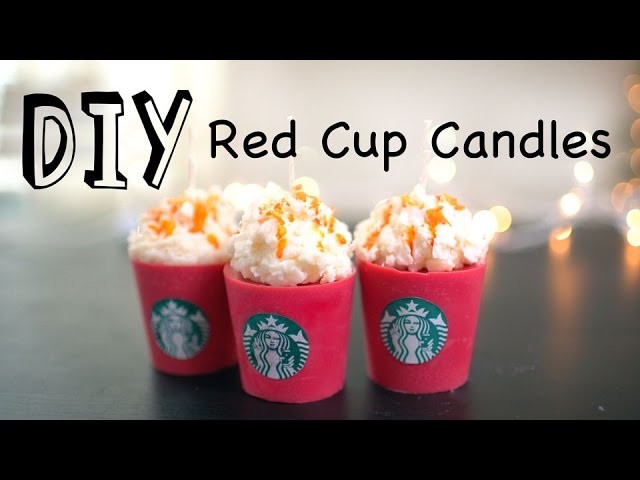 DIY Starbucks Red Cup Candles | Christmas Gift ideas