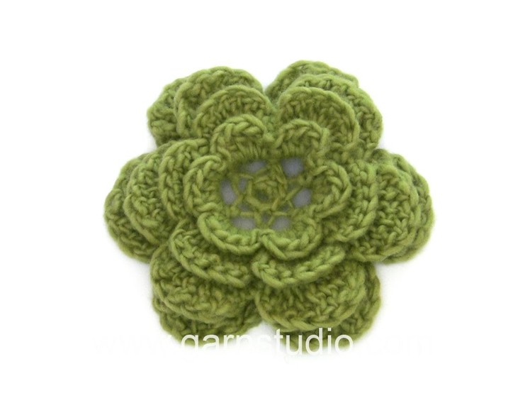 DROPS Crocheting Tutorial: How to work flower for the wreath in DROPS Extra 0-1193
