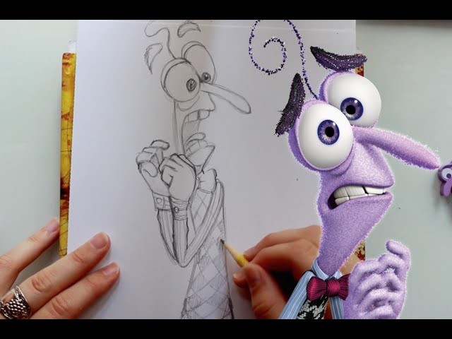 How to Draw FEAR from Pixar's Inside Out - @dramaticparrot
