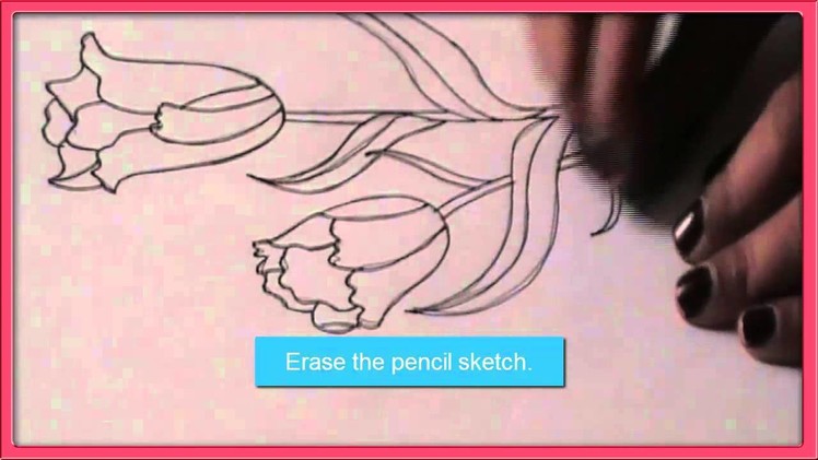 How to draw TULIP FLOWERS in easy steps  Drawing Tutorial forchildren