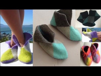 HOW TO KNIT EASY COLOR BLOCK BOOTIES